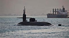 Photo released by the US Navy shows a nuclear-powered submarine, based out of Kings Bay, Georgia, passed through the Suez Canal April 7, 2023.