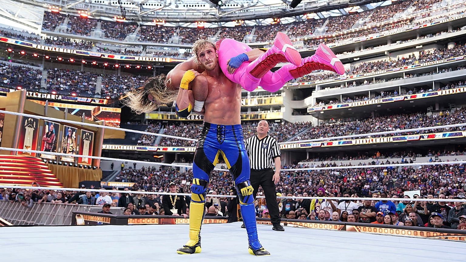 Social media star Logan Paul faces Seth Rollins during WrestleMania 39 on 1 April, 2023