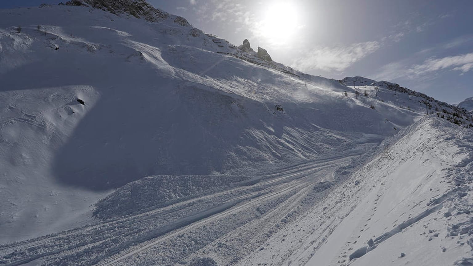 FILE - In this Feb. 14, 2017 file photo shows the Lavachet Wall at the Tignes ski resort, French Alps.