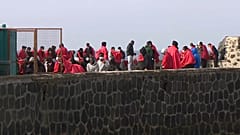 Camp de réfugiés à Lampedusa
