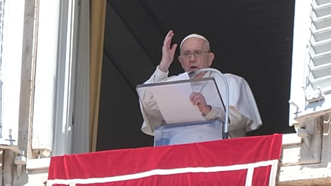 Pope Francis leads an Easter service in Vatican City on Monday, April 10, 2023. 