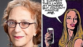 Rachel Pollack and her creation Kate Godwin, the first trans superhero