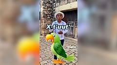Mexican TikToker Santos Tuz records videos to spread the Mayan language in Oxkutzcab, Yucatan State, Mexico.