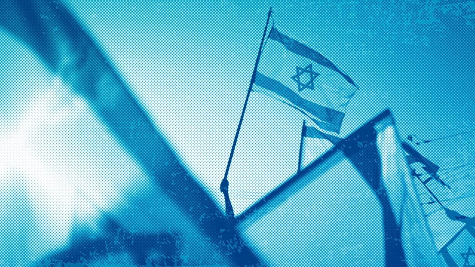 Israeli flags during a protest against plans by PM Netanyahu's government to overhaul the judicial system in Beit Lid Junction, 28 March 2023