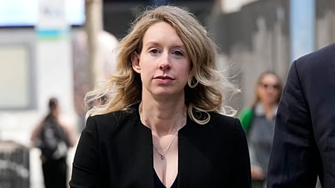 Former Theranos CEO Elizabeth Holmes leaves federal court in San Jose, California, March 17, 2023.