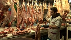 Mercado central de Varvakeios, Atenas, Grecia. 