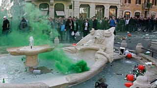 fountain called "Barcaccia", made by Pietro Bernini 