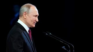 Vlagyimir Putyin orosz elnök beszédet mond a Kremlben