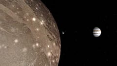 Der Jupiter und einer seiner Monde 