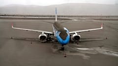 Самолет под слоем вулканического пепла