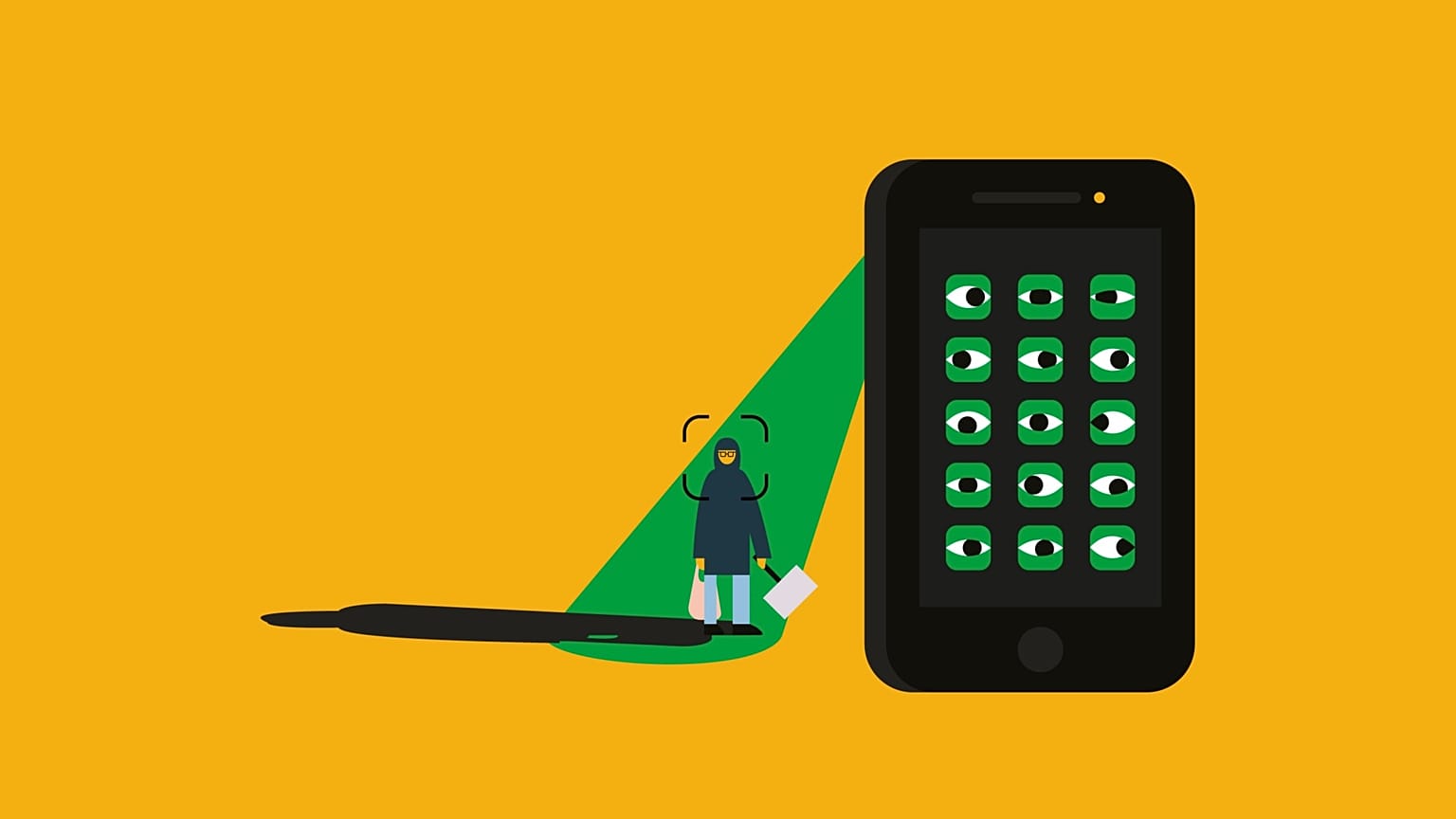 A woman under the spotlight.