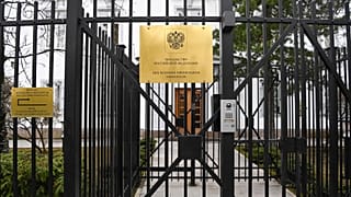 The Russian Embassy in Oslo is pictured on April 23, 2023.