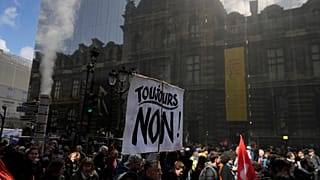 Акция протестов в Париже