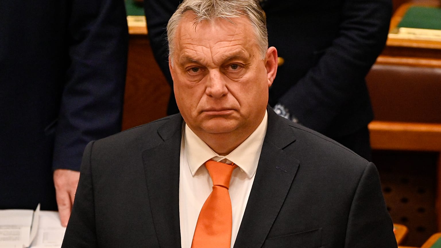 Viktor Orbán am 27. März 2023 im ungarischen Parlament