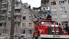 Rakétatalálatot kapott épület Szlovjanszkban