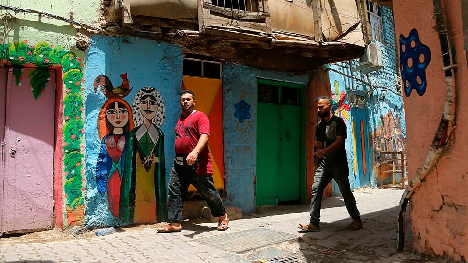 L'artiste Ali Khalifa à Bagdad, quartier de Khadhimiya, le 2 juin 2021