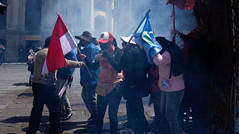 Bolivya'da eğitim çalışanlarının eylemi, 14.04.2023