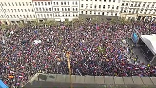 Manifestação em Praga