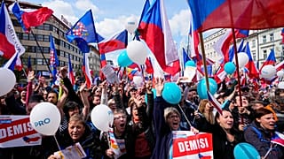 Акция протеста в Праге