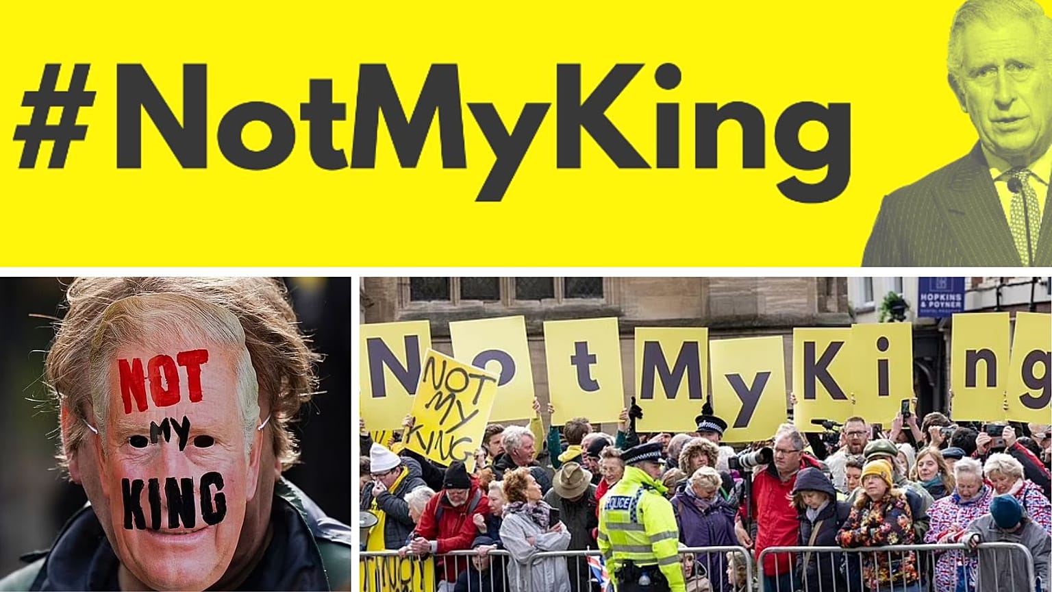 Una manifestazione anti-monarchica nel Regno Unito