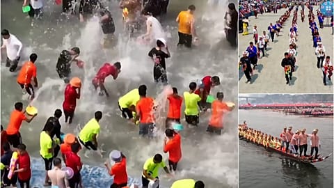 China's water sprinking festival in Yunnan was held for the first time since the outbreak of Covid-19.