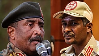 عبد الفتاح البرهان، قائد القوات المسلحة والرئيس الفعلي للبلاد، من جهة، و قائد قوات "الدعم السريع" محمد حمدان دقلو المعروف.