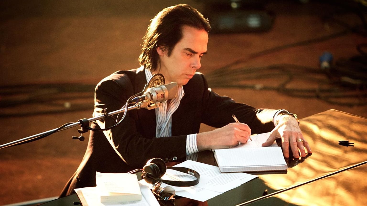 Nick Cave has said that "highly problematic" art can be enjoyable - seen here during the filming of 'One More Time With Feeling'