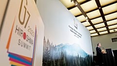 وزير الخارجية الأمريكي متحدثا خلال قمة السبع في كارويزاوا باليابان.