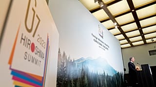 وزير الخارجية الأمريكي متحدثا خلال قمة السبع في كارويزاوا باليابان.