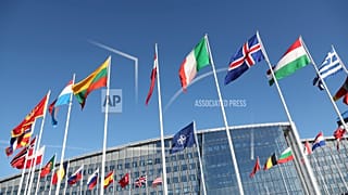 NATO üyesi ülkelerin braykları / Brüksel 