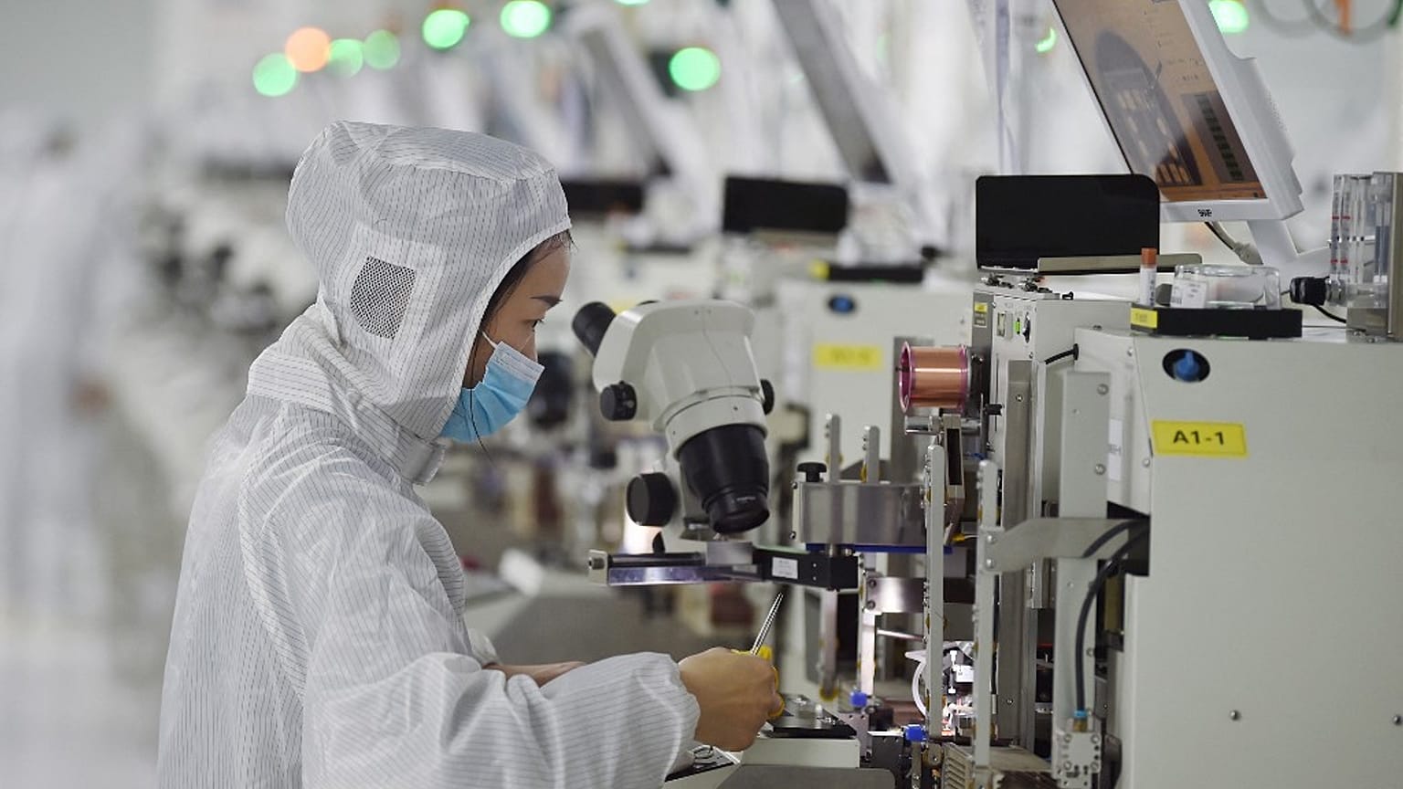 Produção de semicondutores em Suqian, China