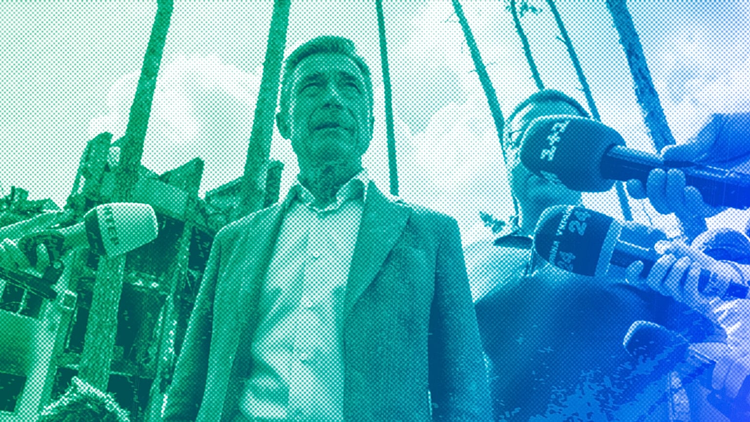 Former Secretary General of NATO Anders Fogh Rasmussen during his visit to Irpin near Kyiv, July 2022