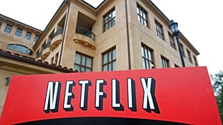 Le logo de Netflix sur son siège social, à Los Gatos, Californie, photo de 2013