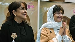 پانته آ بهرام و پردیس احمدیه دو بازیگر سریال پوست شیر در اکران مردمی سریال