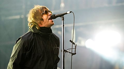 Liam Gallagher performs at the Reading Music Festival, 2021. 