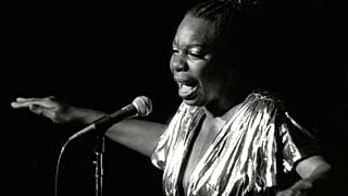 Nina Simone performs at Avery Fisher Hall in New York, 1985