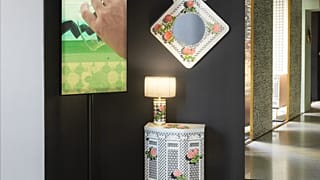 Pieces from Fornasetti's Musciarabia con Rose collection at Milan Design Week