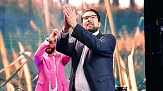 Jimmie Akesson, a Svéd Demokraták vezetője a tavalyi választás estéjén