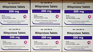 Des boîtes de médicament Mifépristone, une pilule abortive utilisée aux Etats-Unis