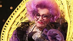 The late Barry Humphries as Dame Edna on the 'Eat Pray Laugh!' show in 2012