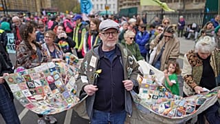 Teilnehmer der Klima-Demo in London