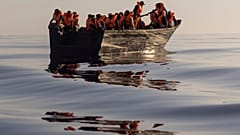 Migranten auf dem Mittelmeer 