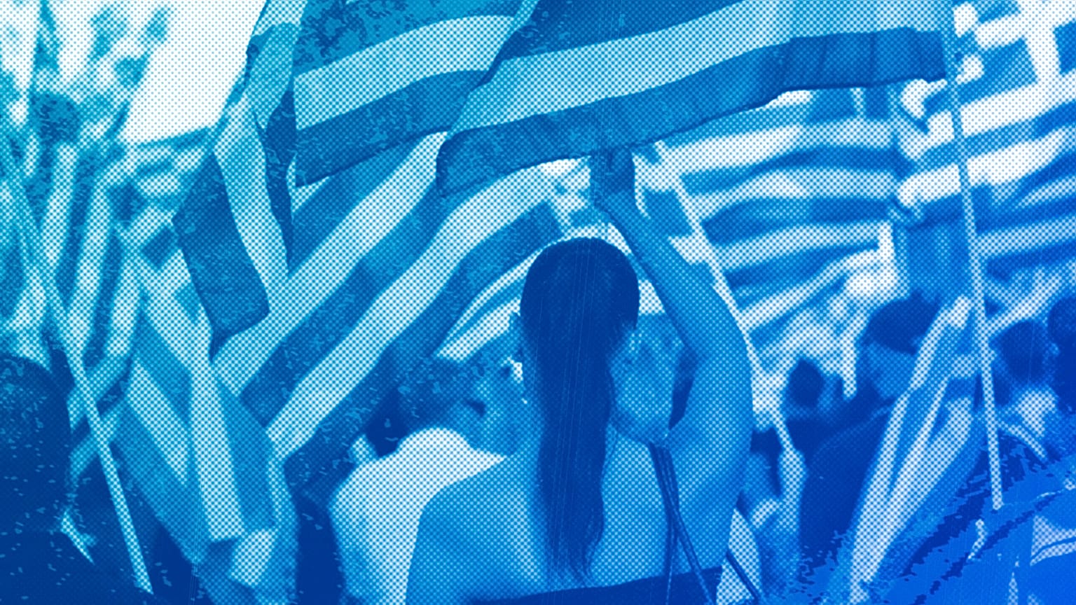 A supporter of the extreme far-right Golden Dawn political party waves a Greek flag during a pre-election rally, in Athens, September 2015