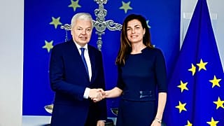 Didier Reynders jogérvényesülésért felelős uniós biztos és Varga Judit