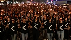 Από την πορεία για τα θύματα της Γενοκτονίας των Αρμενίων 