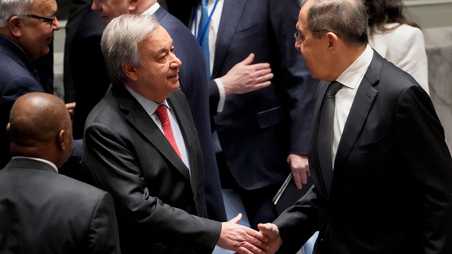 Antonio Guterres e Sergey Lavrov