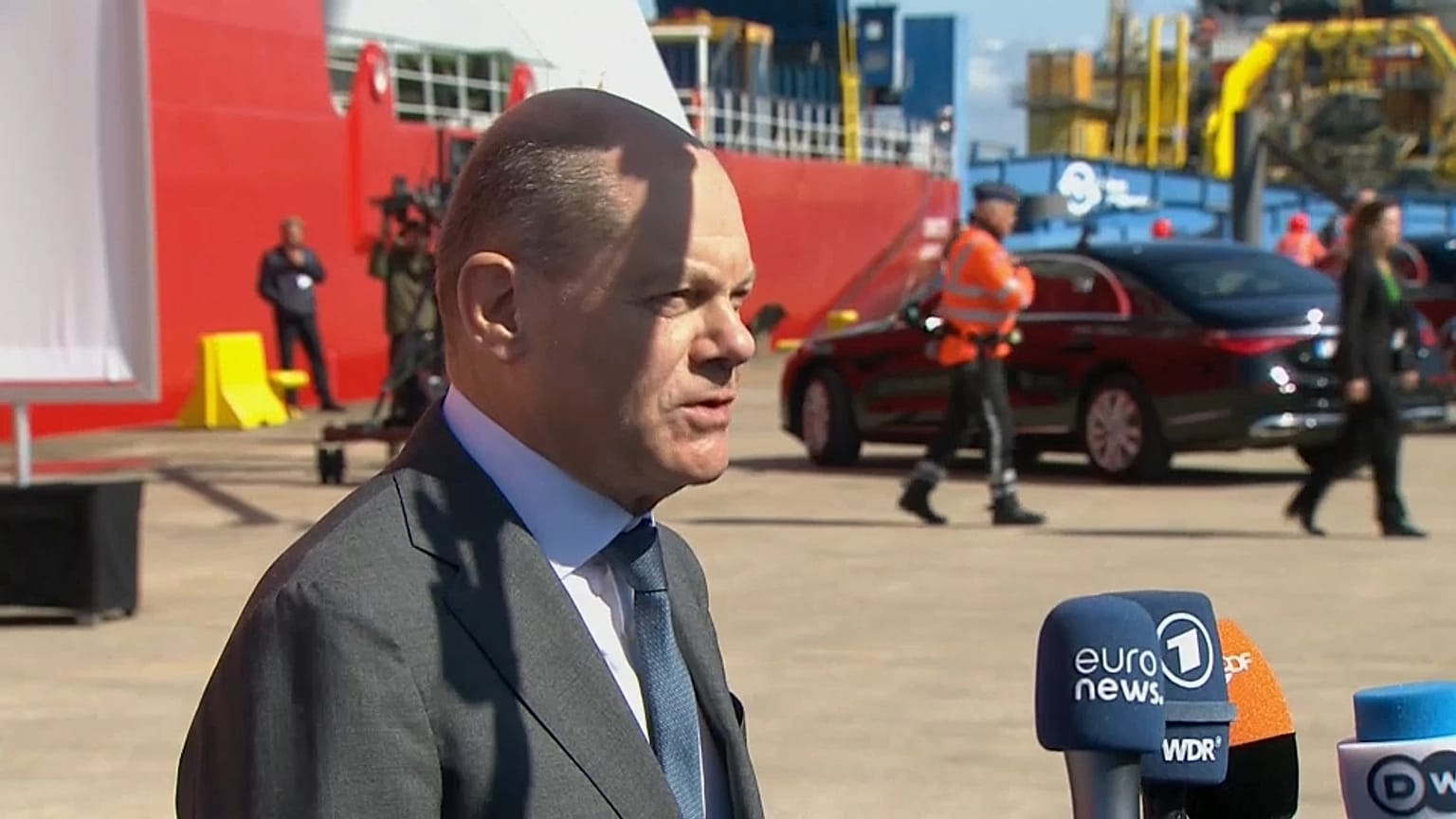 Olaf Scholz beim Nordsee-Gipfel in Ostende in Belgien