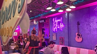FILE: Interior of a Karen's Diner restaurant in London, April 2023 
