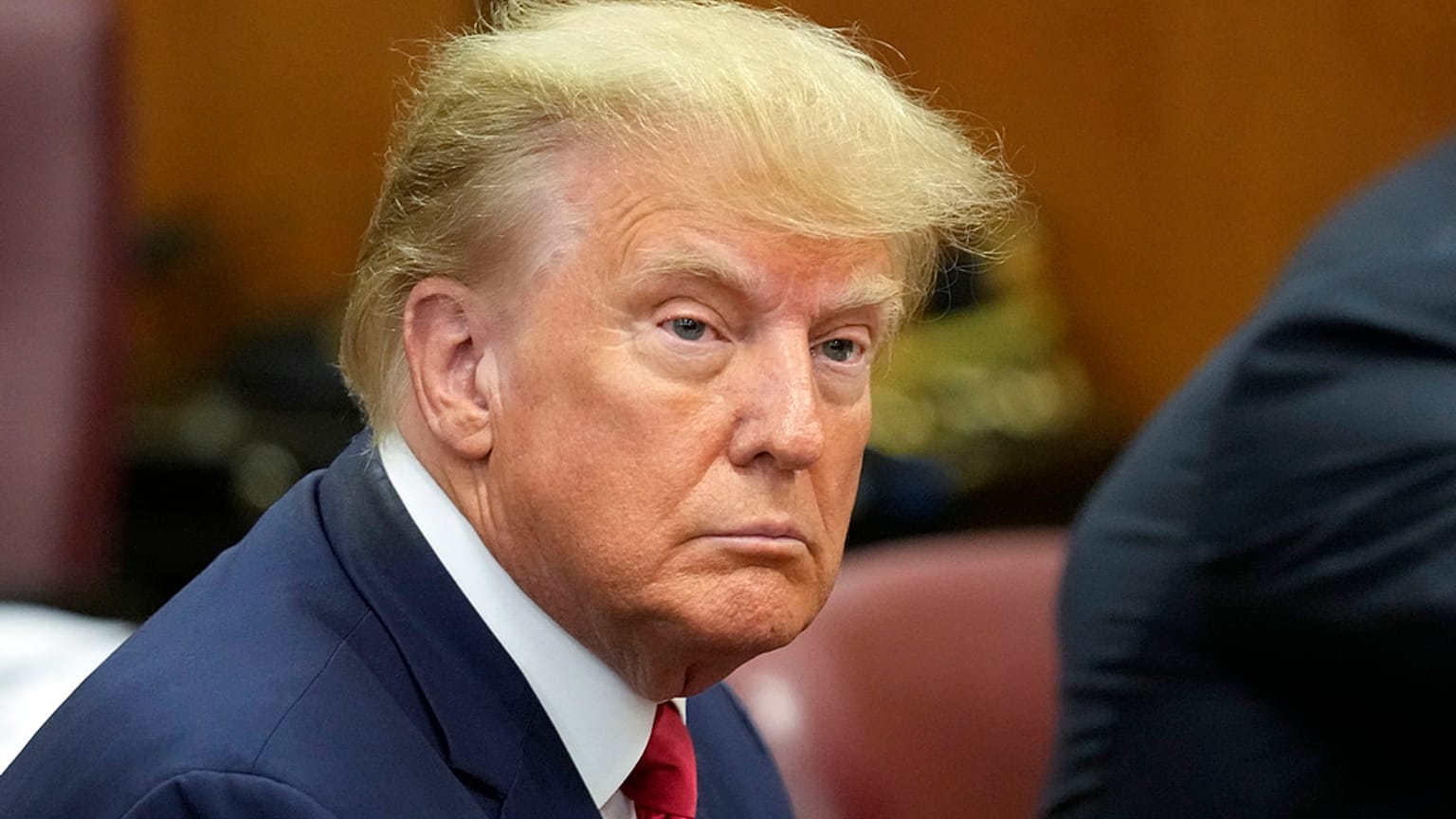 Der ehemalige Präsident Donald Trump bei einer Anklageverlesung vor Gericht in New York am 4. April 2023.