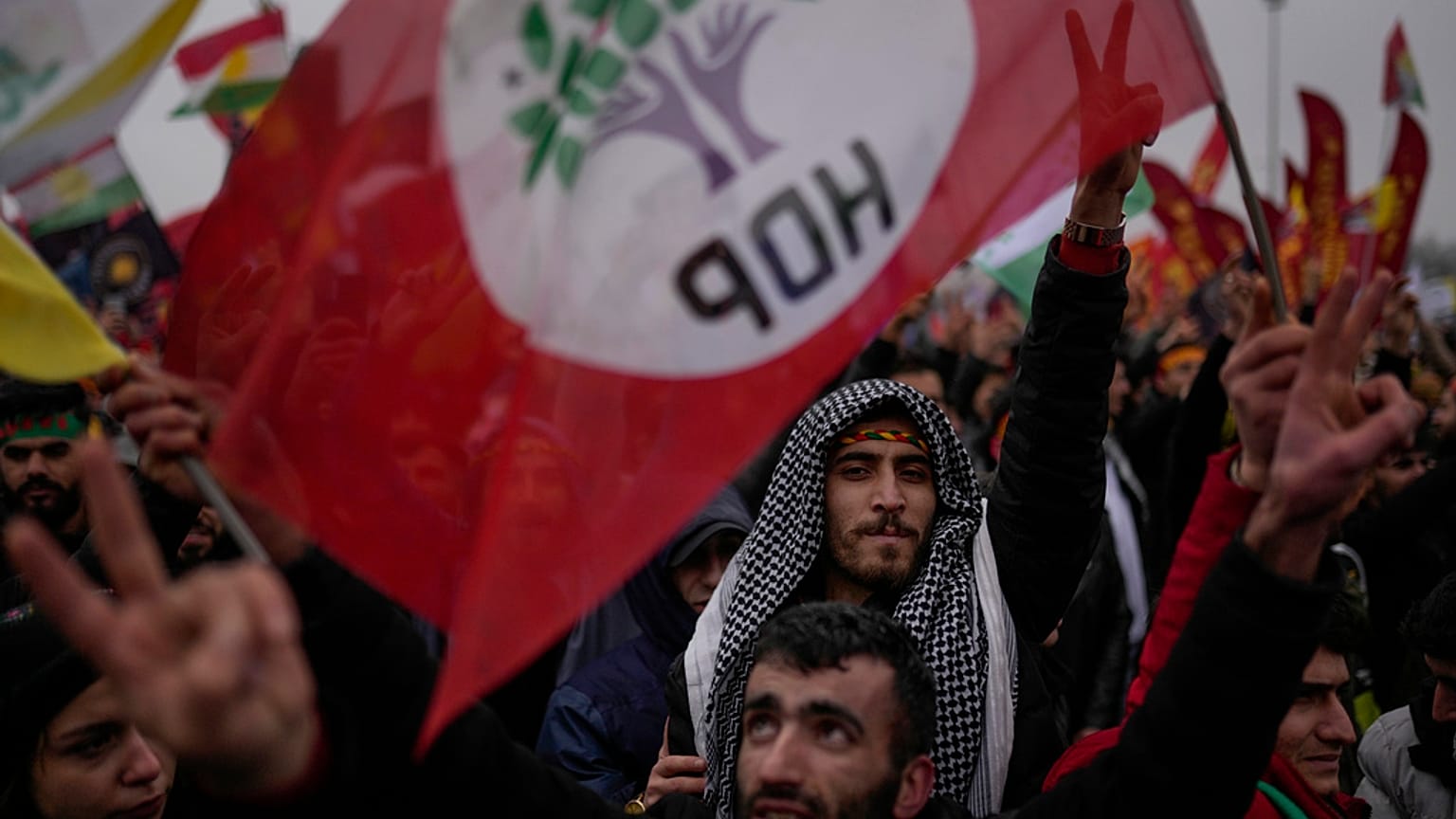 Υποστηρικτές του φιλοκουρδικού κόμματος στην Τουρκία